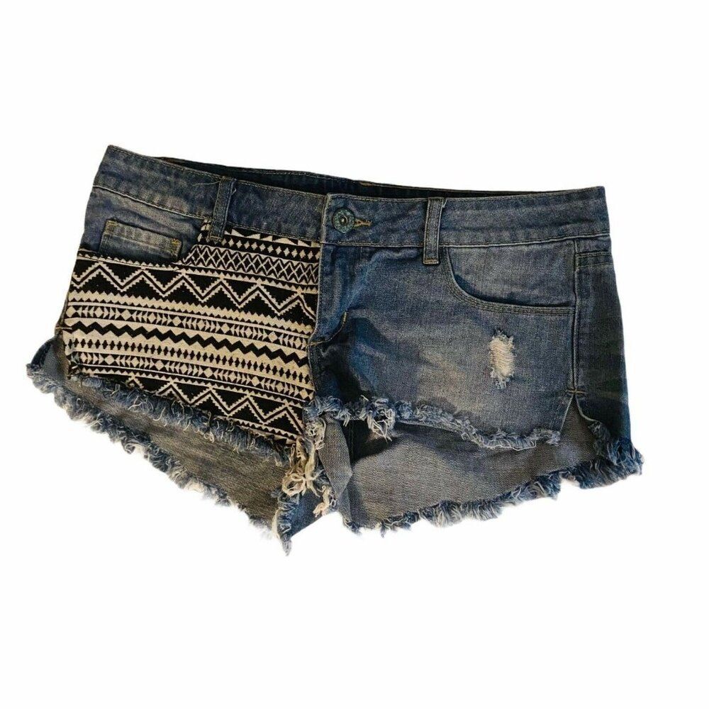 #3516 Wet Seal Denim vintage womens bootie shorts size 9